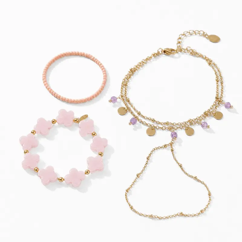 Roze hand chain set | handchain en armbanden