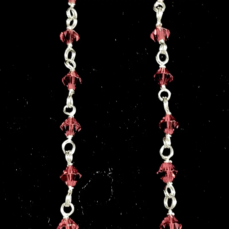 Ruby Interlink Chain - 59cm/5,2mm - Silver 925