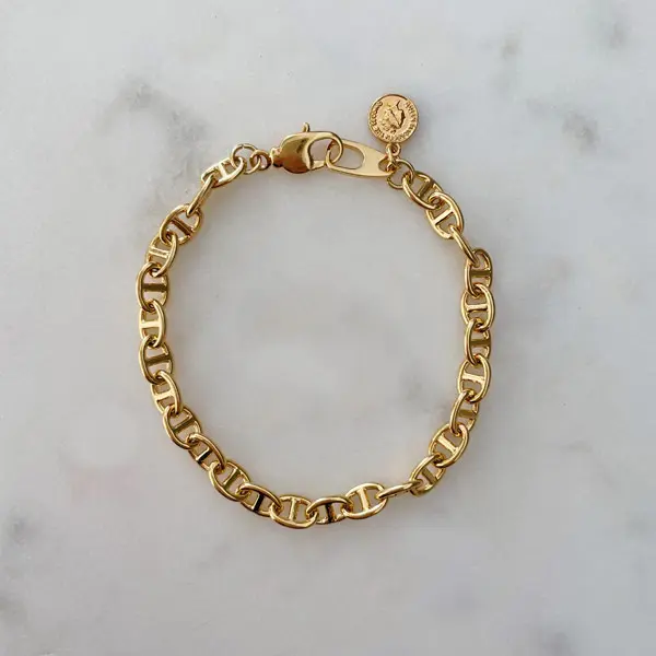 Schakel Armband Horsebit goud