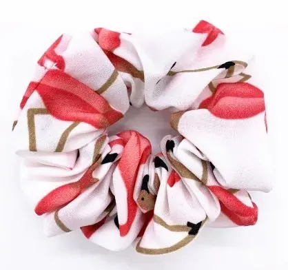 Scrunchie flamingo - Wit