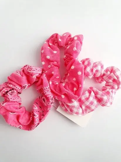 Scrunchie set 3 stuks - Roze