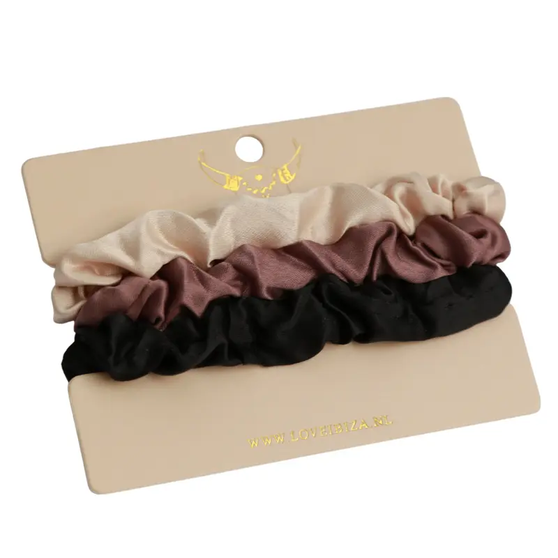 Scrunchie set satin black