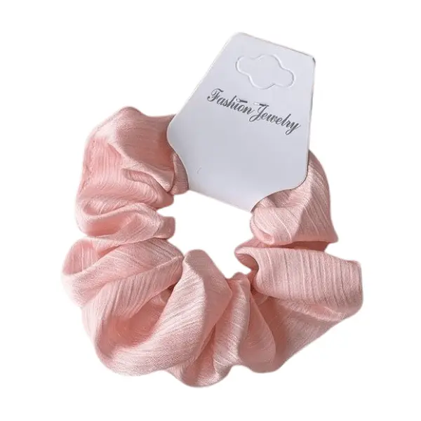 Scrunchie -  streep effect - Roze