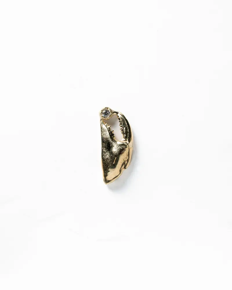 Single stud krabbenpootje met diamantje