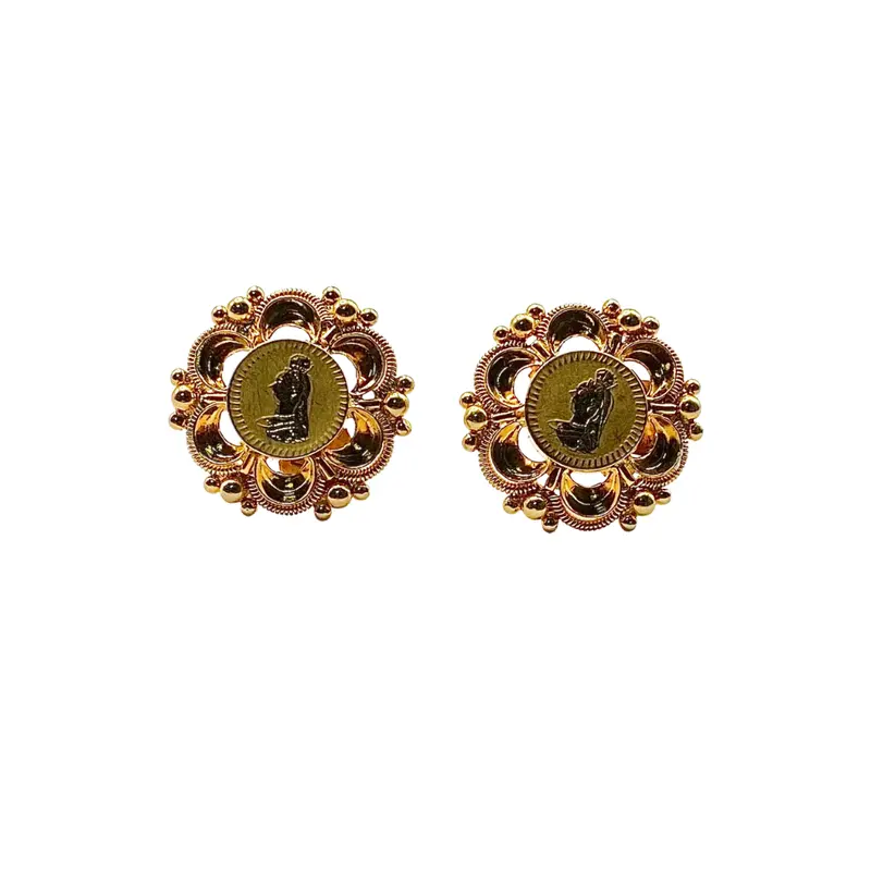 Sovereign Studs Earrings 22K Gold