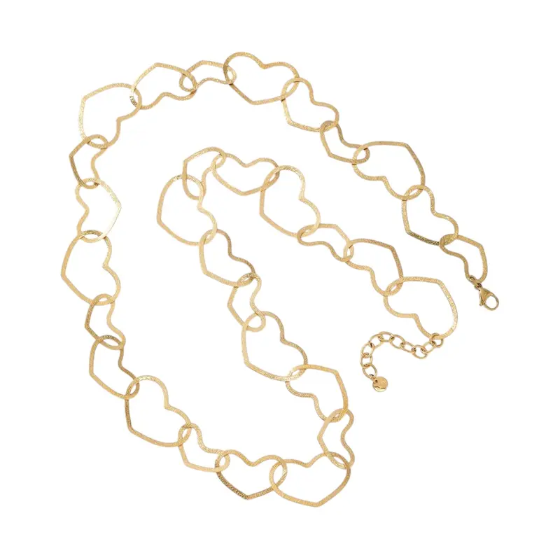Spike hearts lange ketting