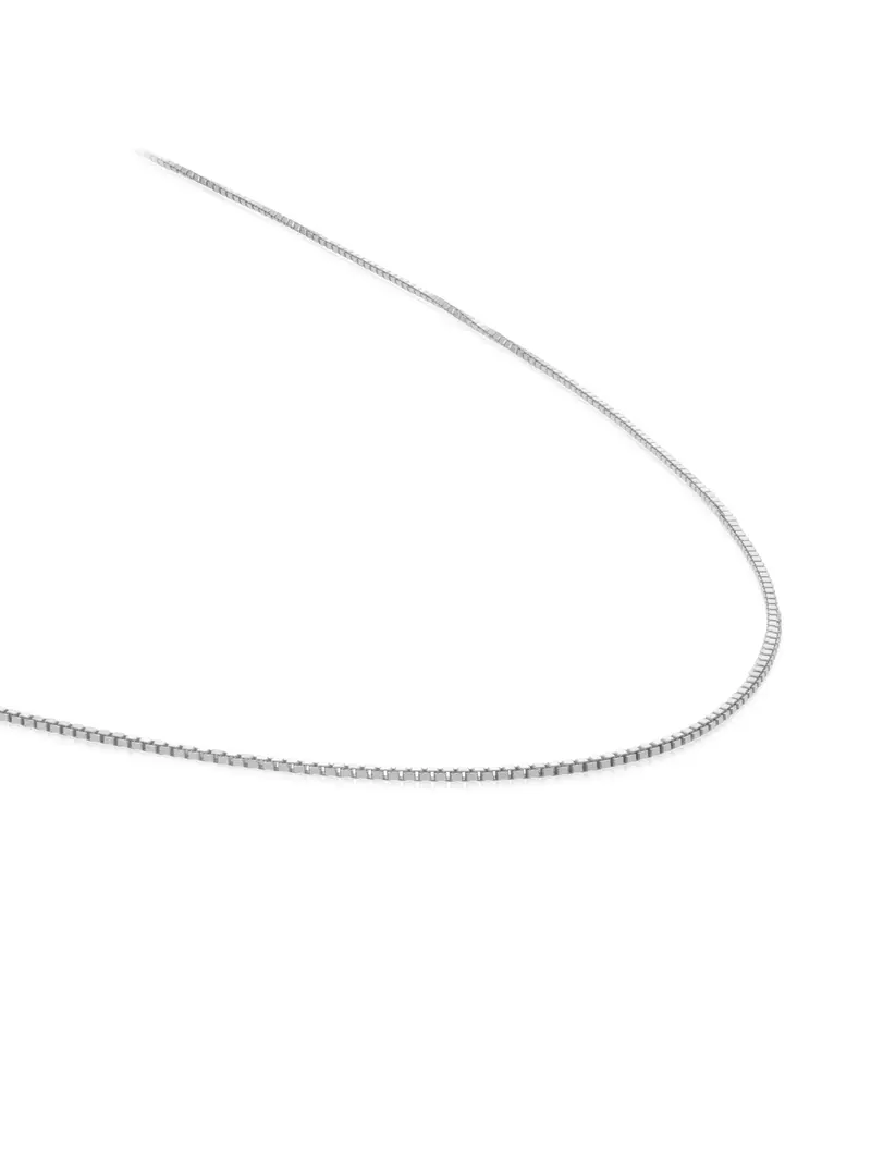 Square Box Ketting 45cm Zilver