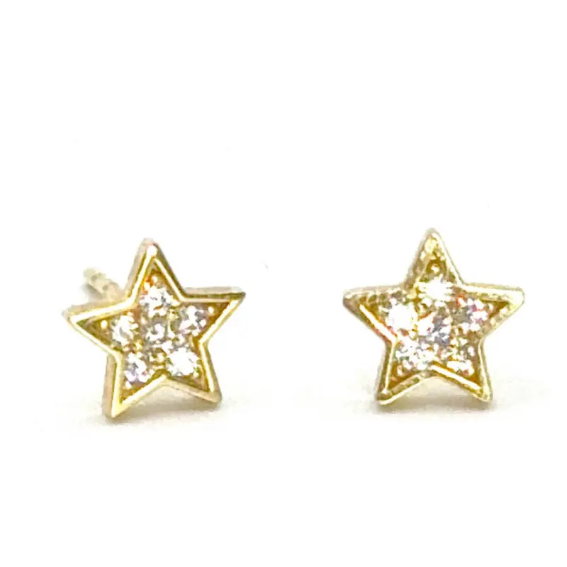 STAR EARRINGS - 14K