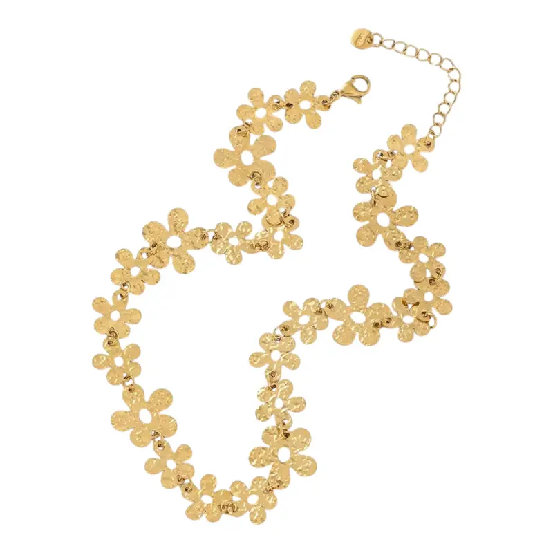 Statement spikey flower statement ketting