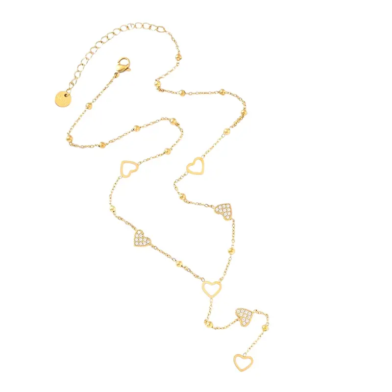 Strassy love Y ketting