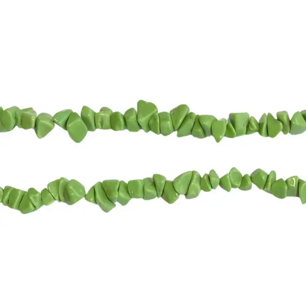 Streng Groen chips kralen 39 cm