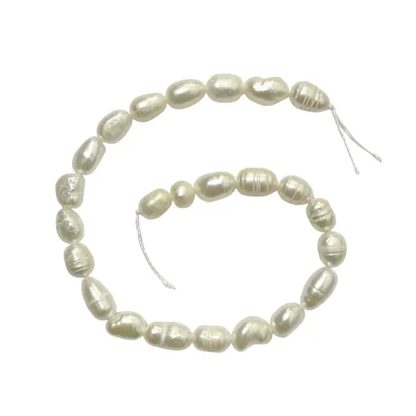 Streng witte parels 17,5 cm