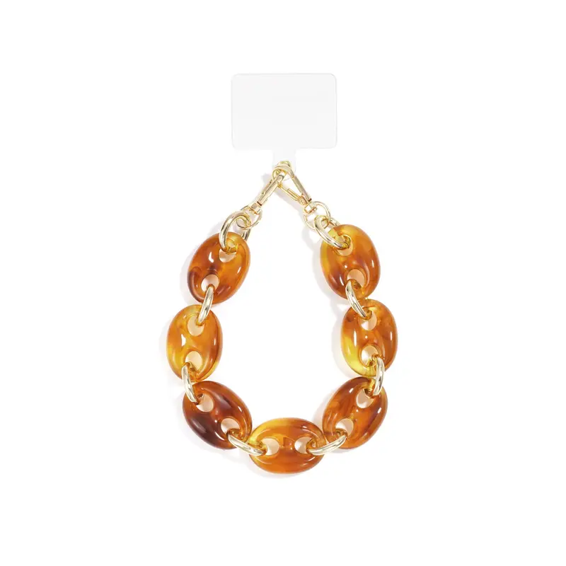 Telefoonkoord amber ovale  chunky schakels