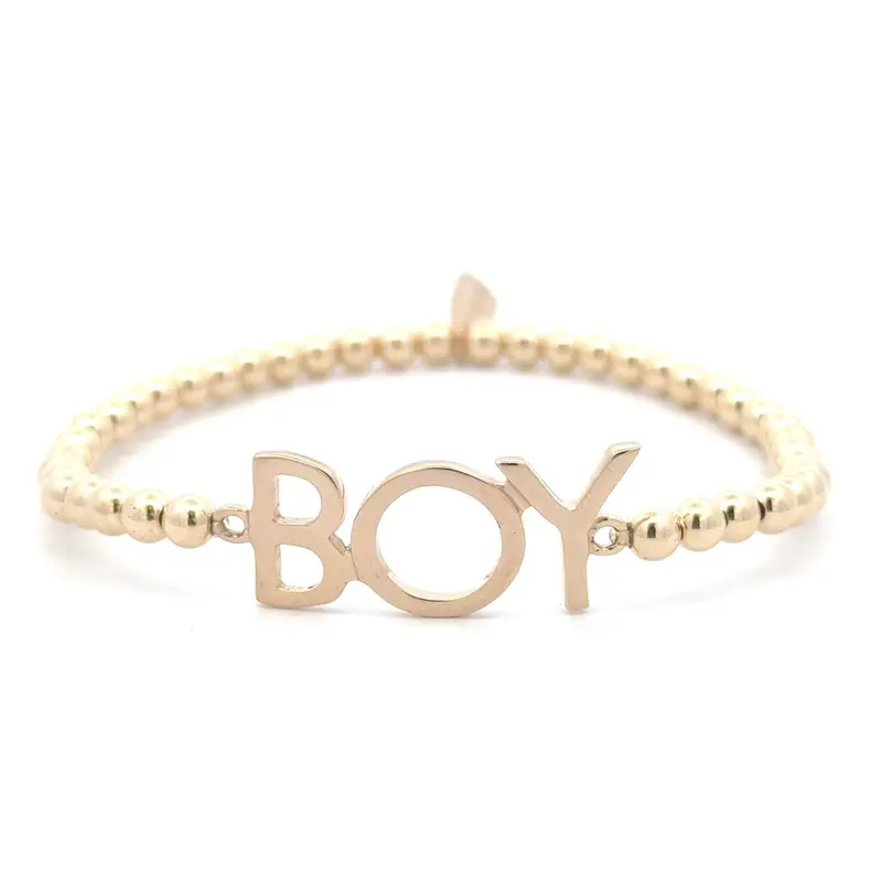 Text boy gold coloured
