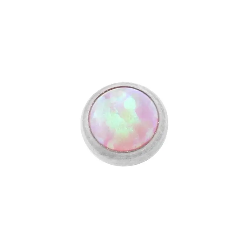 Titanium Cabochon Opaal Disc Pink Opal
