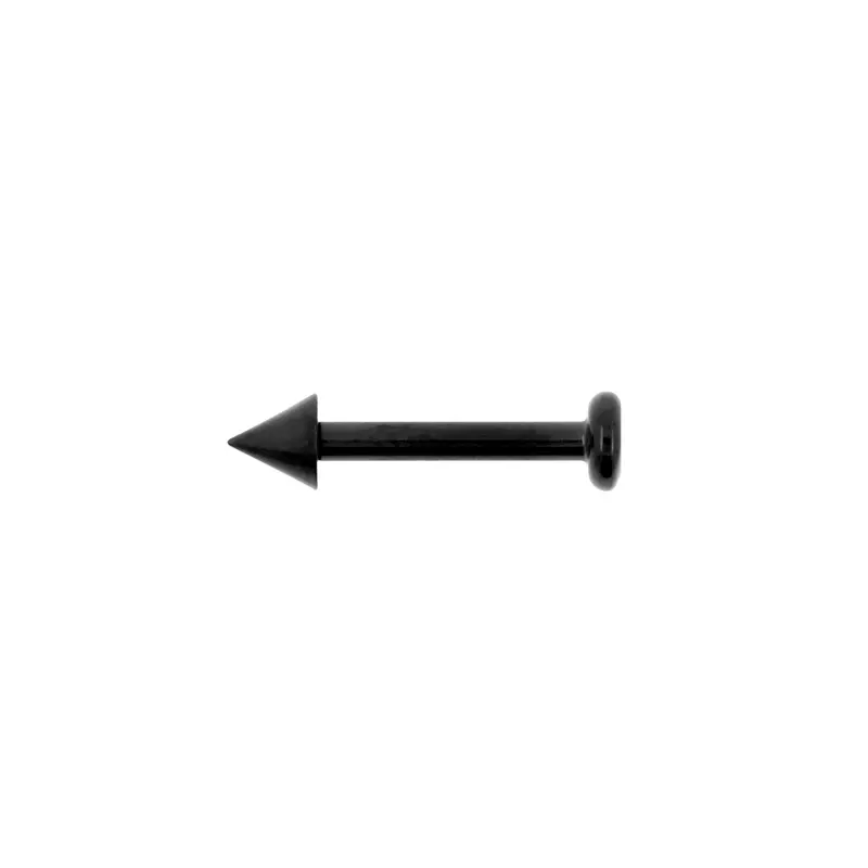 Titanium Flatback Stud Met Spike Zwart