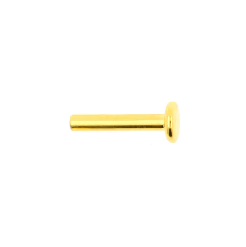 Titanium Labret Stud 4 mm Disc - Goud