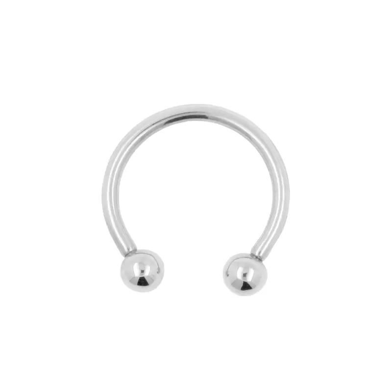 Titanium Mini Circular Barbell Zilver