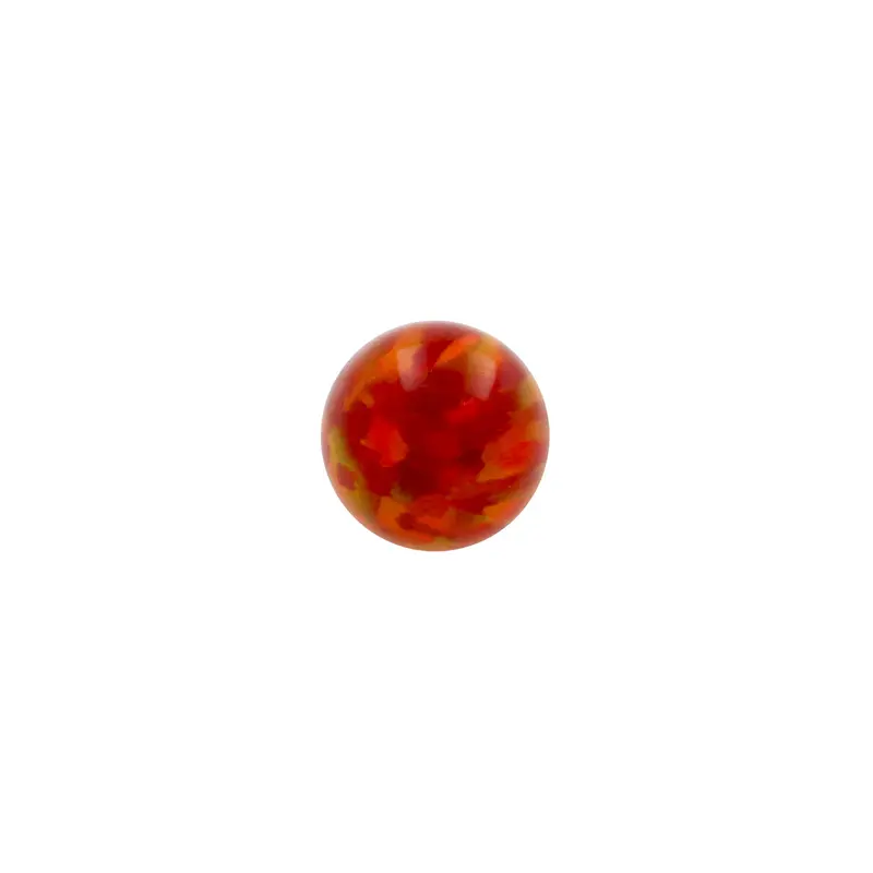 Titanium Opaal Balletje - Threadless Red Opal