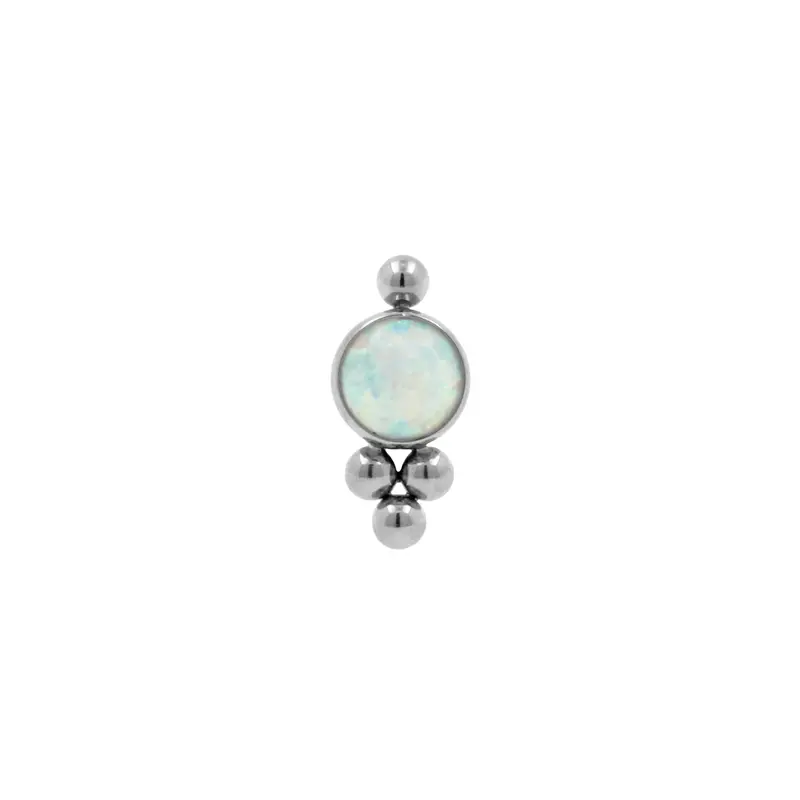Titanium Opaal Cluster Zilver