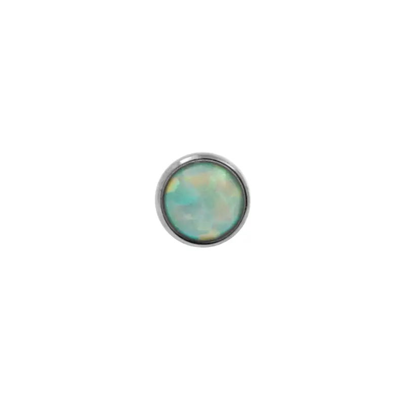 Titanium Opaal Disc - Light Green Opal