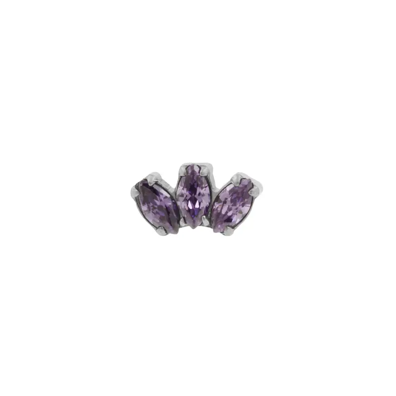 Titanium Zirkonia Cluster Top - Purple