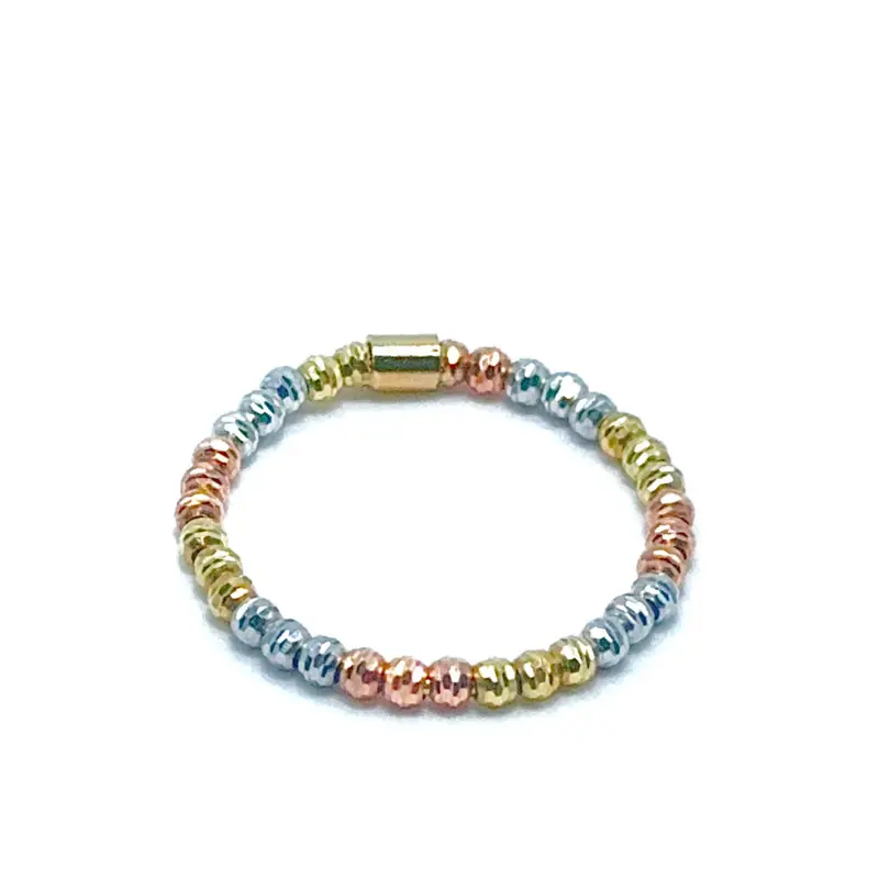 TRICOLOR MOONCUT LADIES RING - 14K