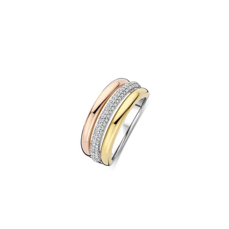Tricolor Zirkonia Ring