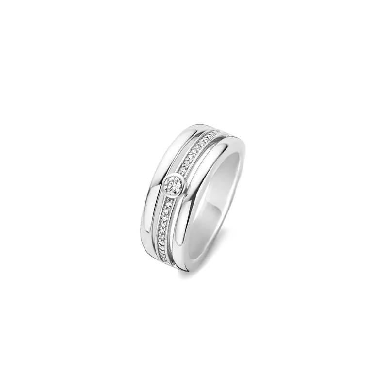 Triple Band Ring met steen