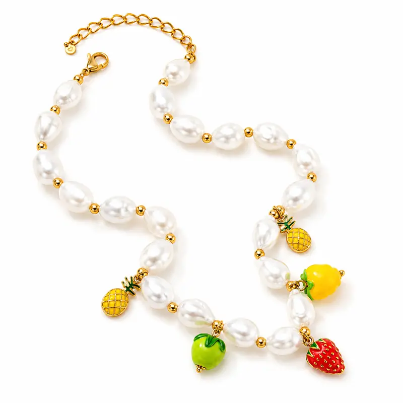 Tropical parel bedel ketting