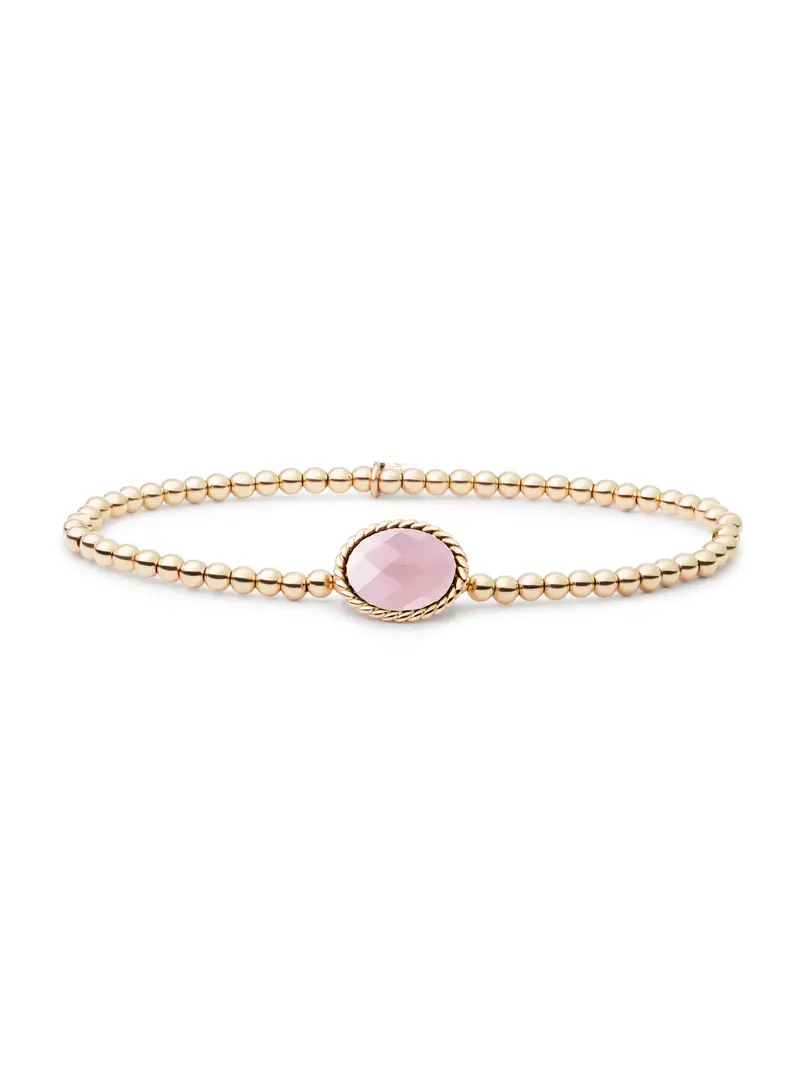 Twist Armband Rose Quartz