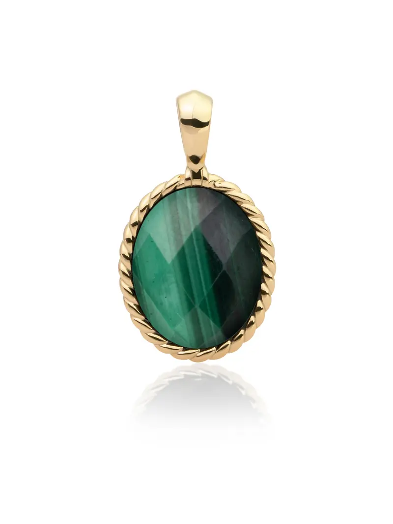 Twist Pendant Malachite