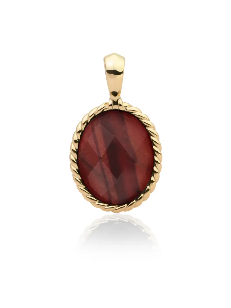 Twist Pendant Red Tiger Eye