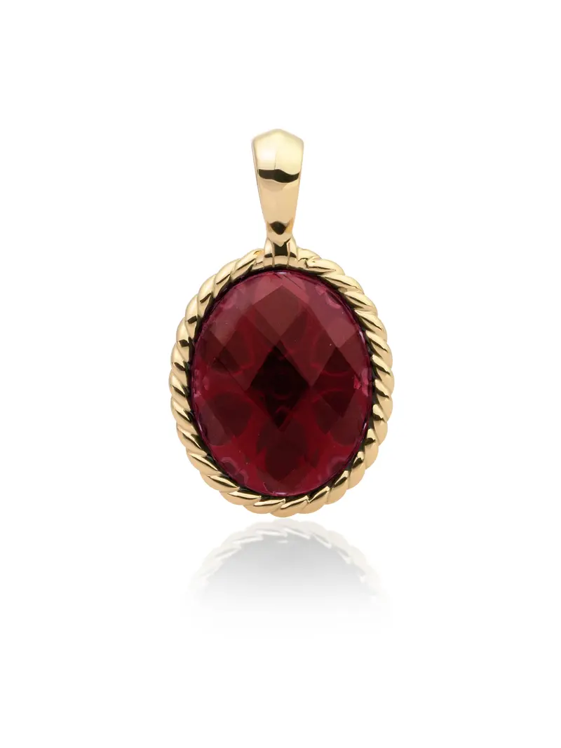 Twist Pendant Ruby Quartz