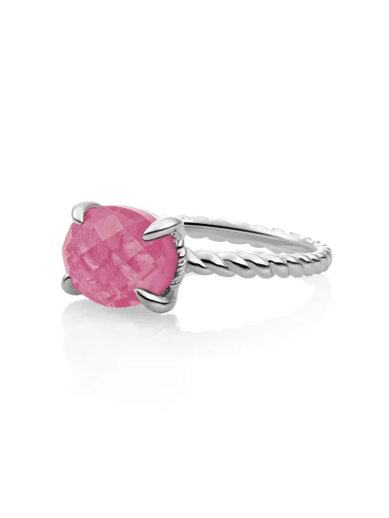 Twist Ring Candy Jade Zilver