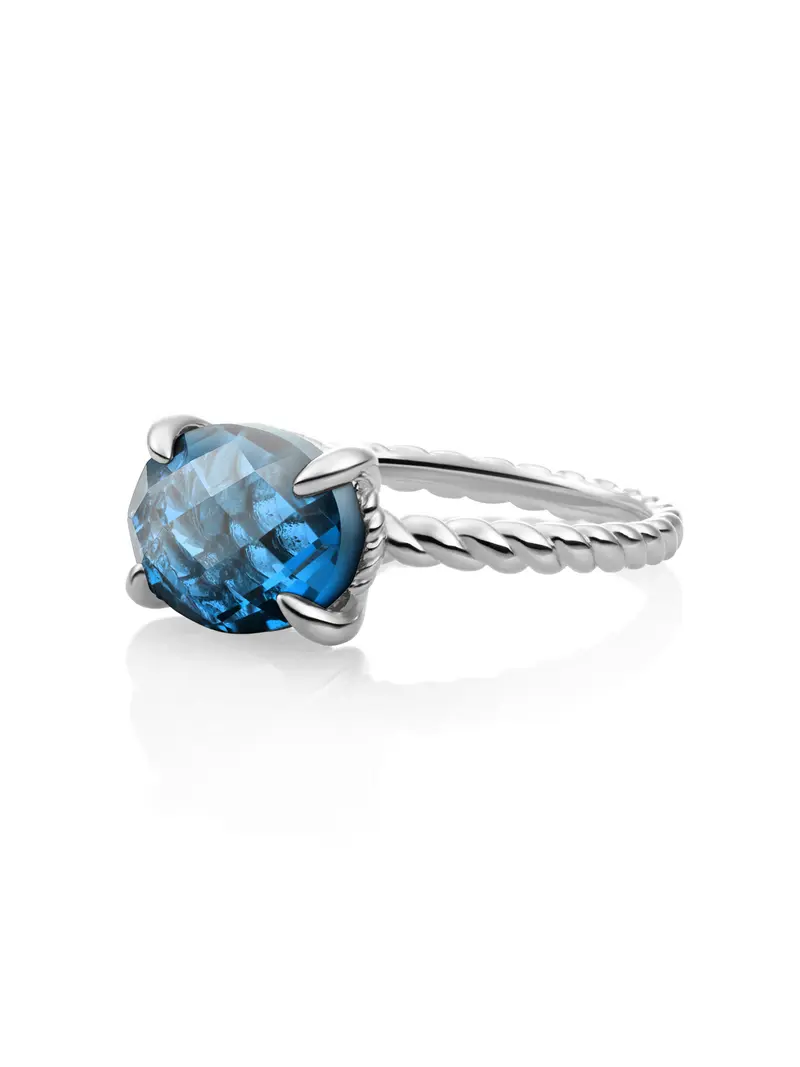 Twist Ring Topaz Quartz Zilver