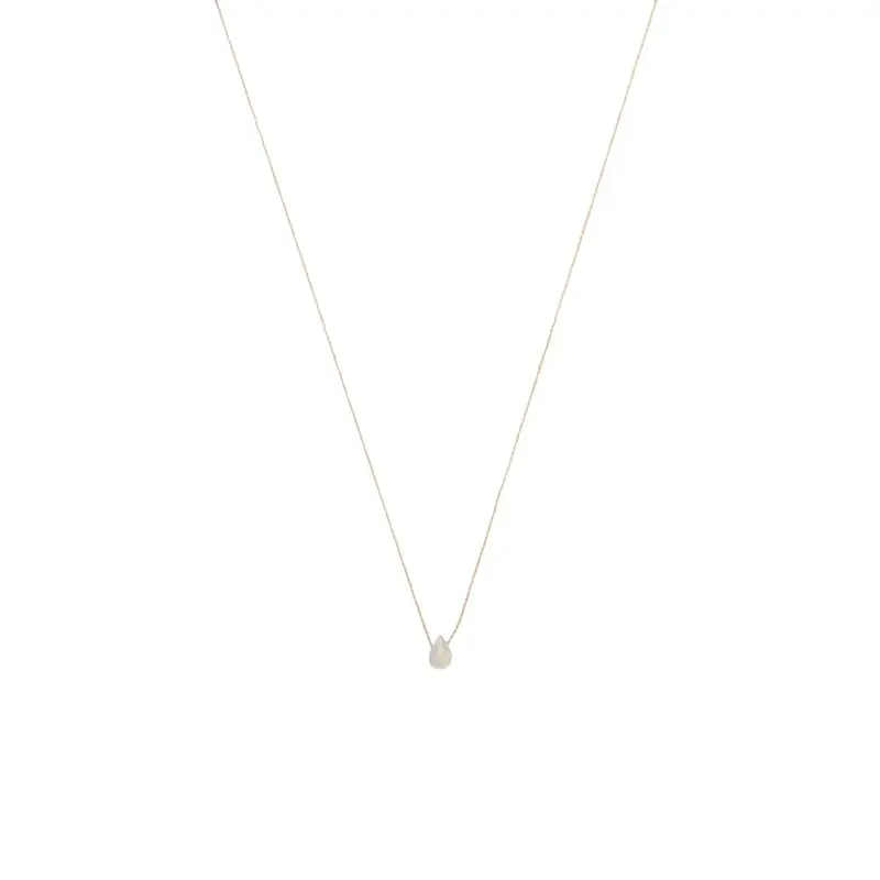 une a une ketting goutte labradoriet
