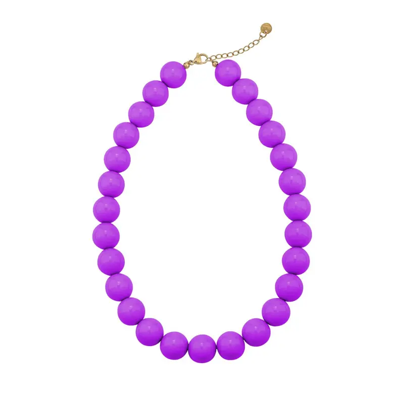 Violet grote kralenketting Luna