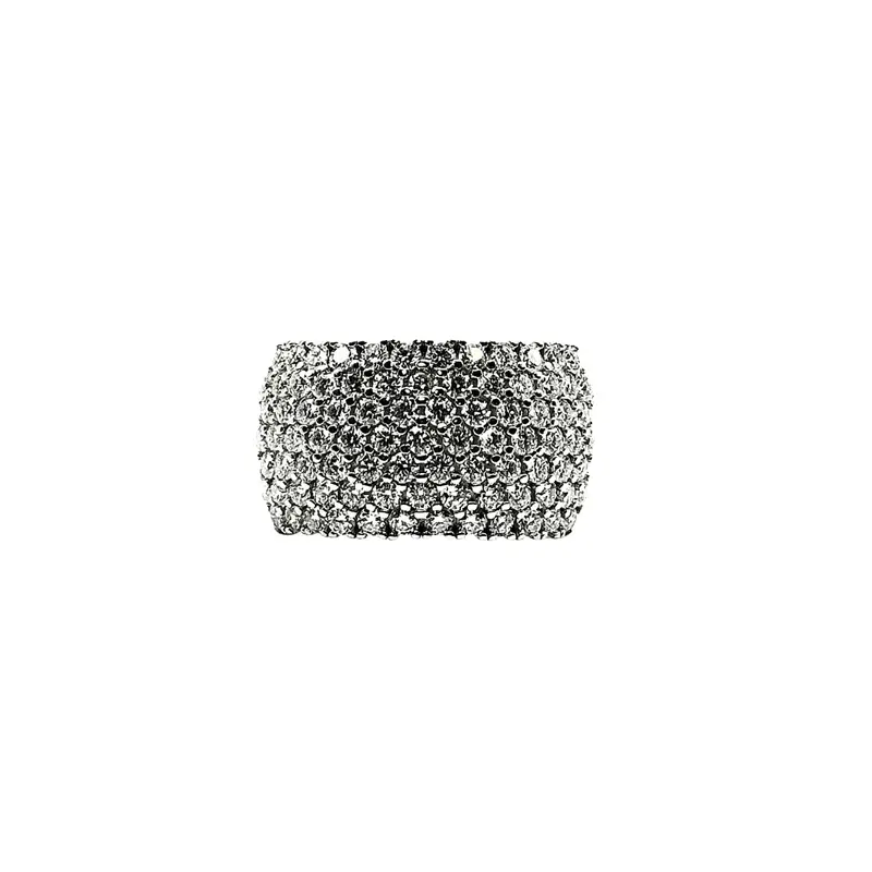 VVS Moissanite Deluxe Ice Ring - Silver 925