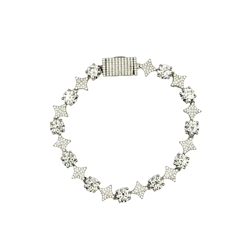 VVS Moissanite Ice-Cube Bracelet | Silver 925