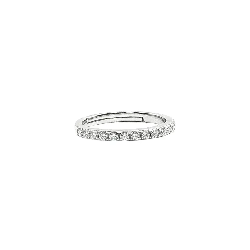 VVS Moissanite Single Layer Icy Ring (Stackable) – Silver 925