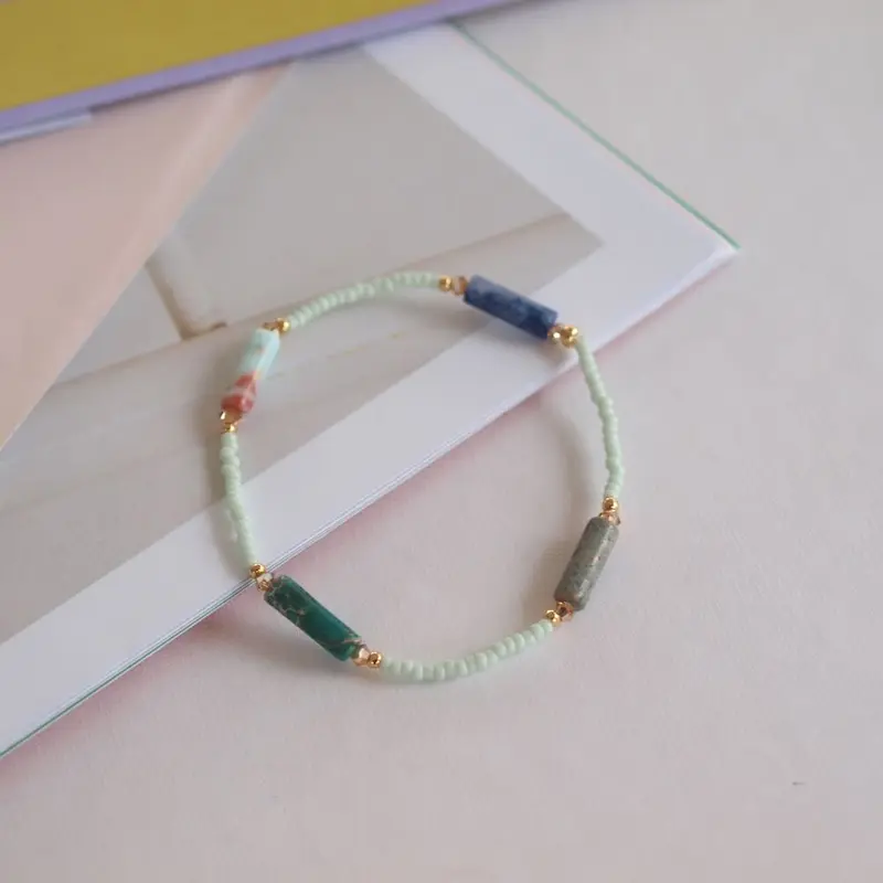 widaro armband blue mint & stones