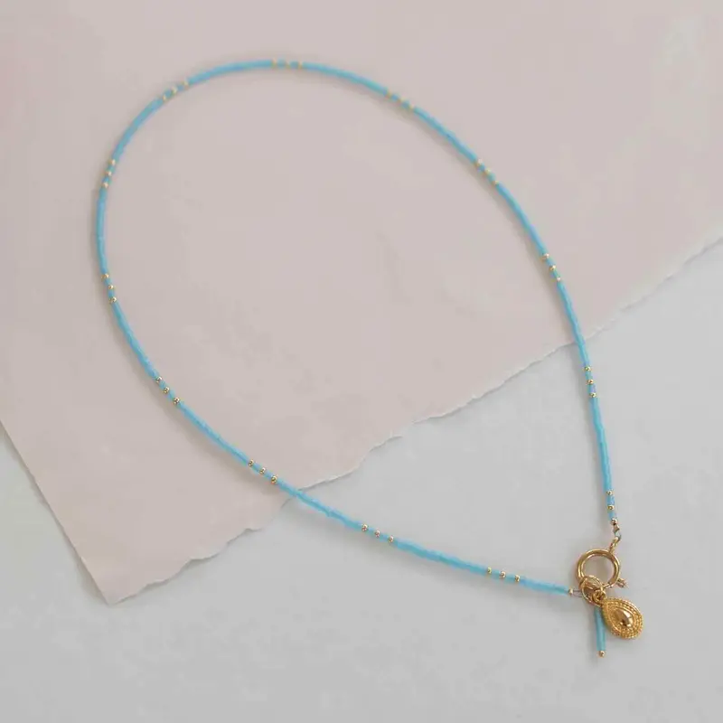 widaro halflange ketting mat blue