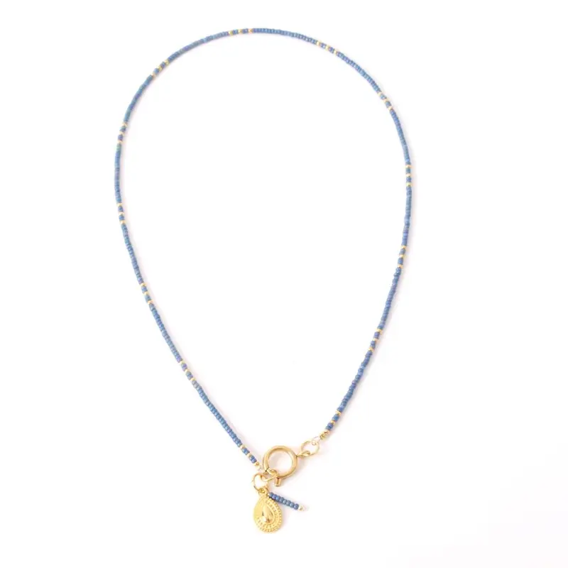 widaro halflange ketting soft blue