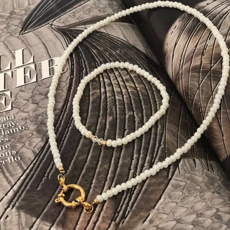 widaro ketting shiny white necklace