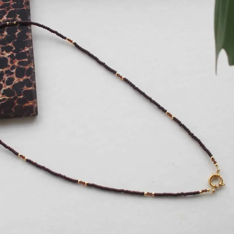 widaro lange ketting dark brown