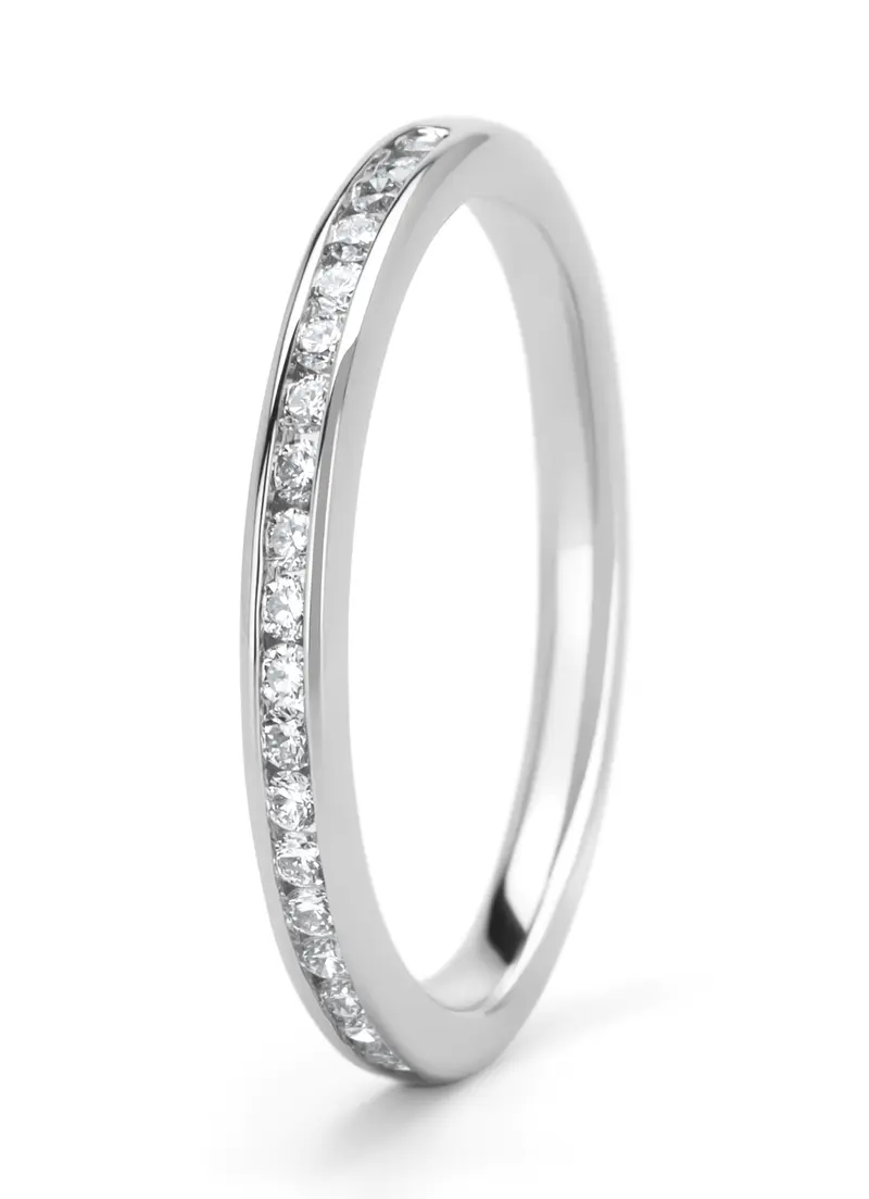 Witgouden ring, 0.19 ct diamant, Perfect Match