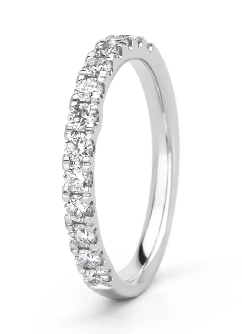 Witgouden ring, 0.52 ct diamant, Perfect Match