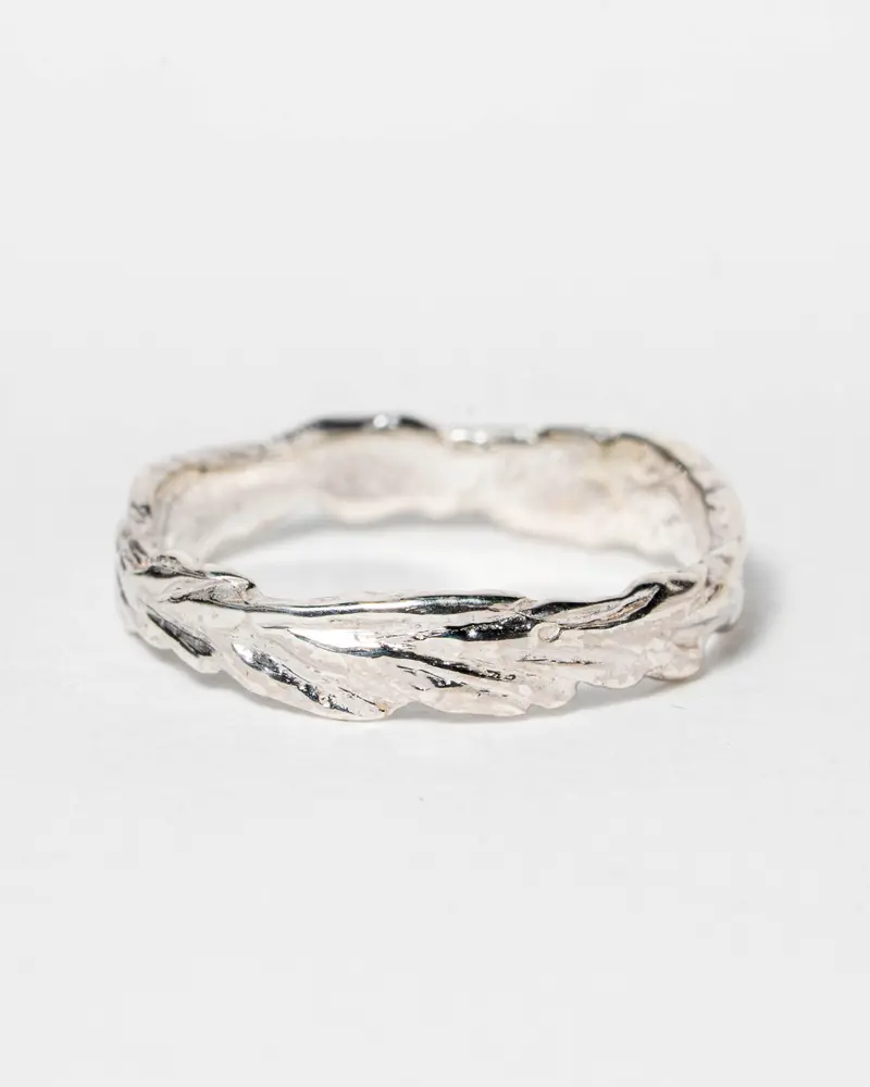 Zilveren grashalmring