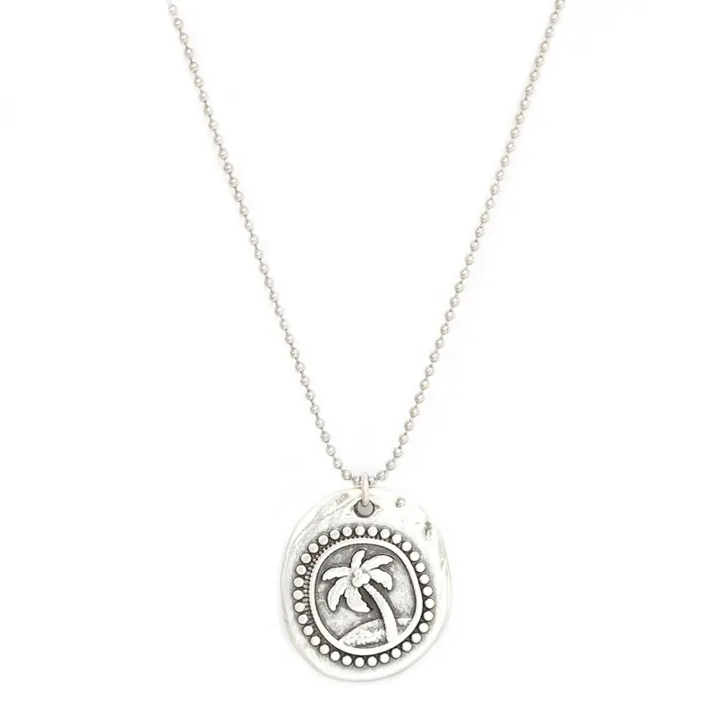 Zilveren ketting palm
